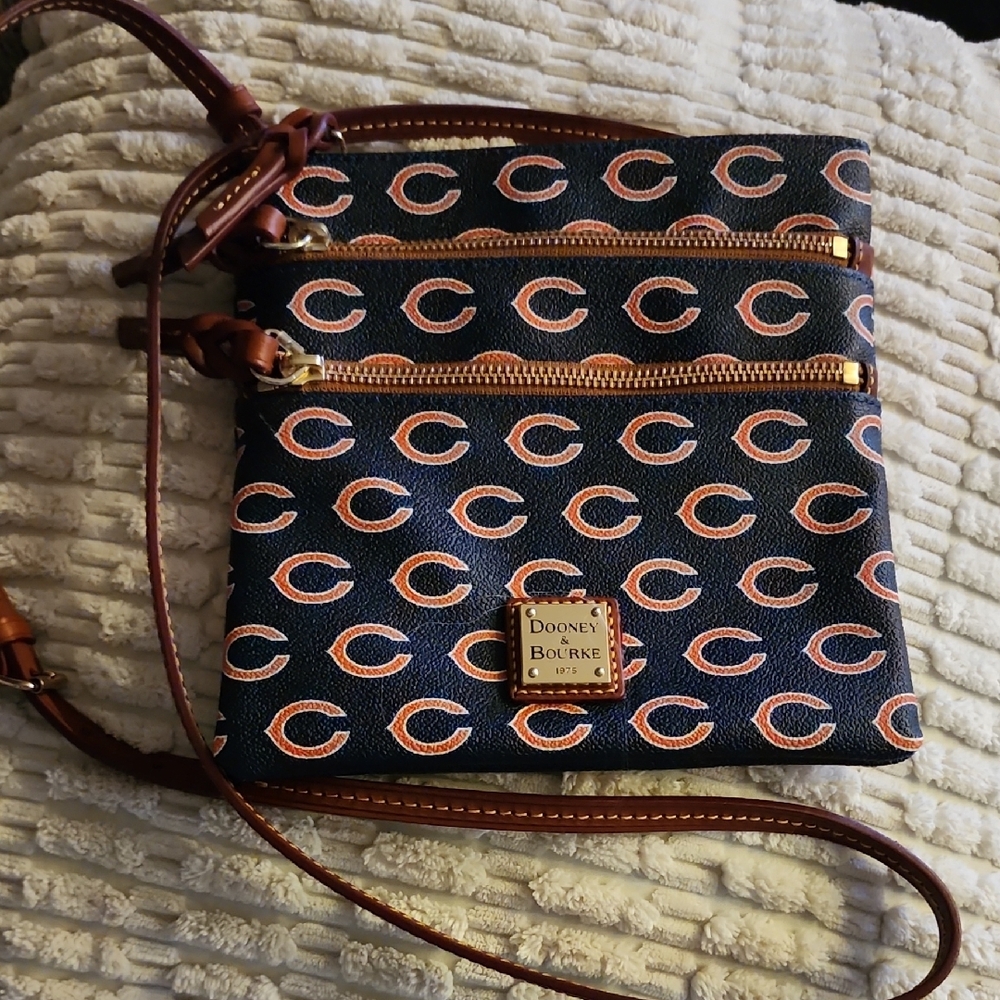 Dooney & Bourke Navy and Orange Crossbody Bag